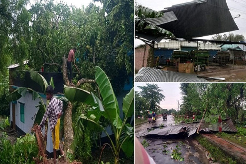 আকস্মিক ঝড়ে লন্ডভন্ড নওগাঁ ব্যাপক ক্ষয়ক্ষতি