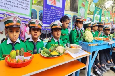 চাঁদপুরে শিক্ষার্থীদের নিয়ে দেশজ সবজি উৎসব